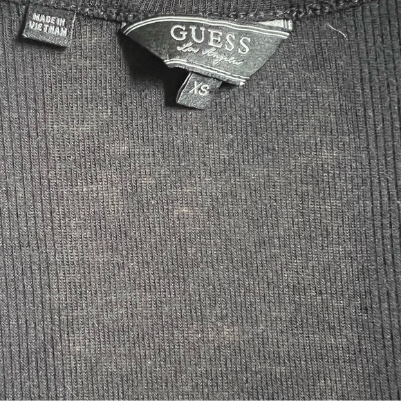 GUESS BLACK OVERSIZED FULL LENGTH TANK TOP WITH POCKET SIZE XS - Picture 5 of 6